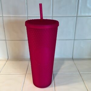NWT - Starbucks 2023 Ruby Red Pink Jelly Studded Tumbler - Venti 24oz
